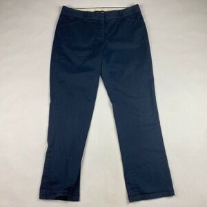Theory Women's Cropped Trouser Pants Size 6 Navy Blue
